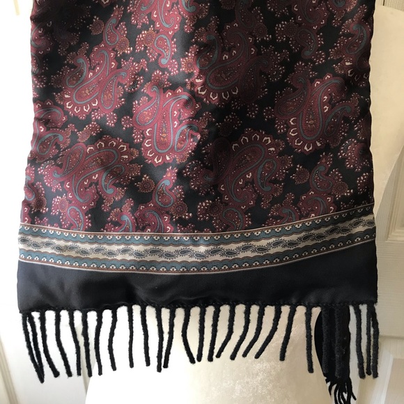Vintage Italian Silk and Wool Scarf - Picture 2 of 8